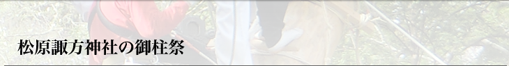 松原諏訪神社御柱際